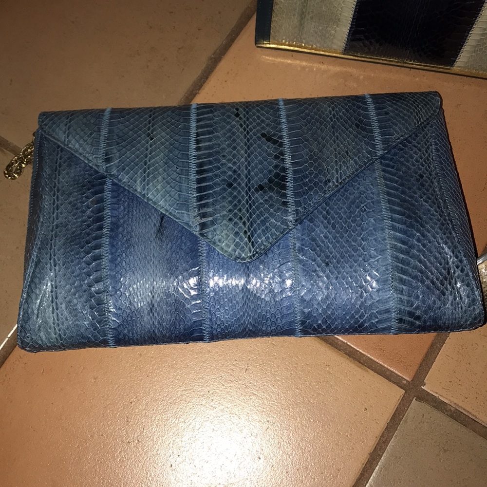 Lot of 8 vintage Snakeskin and Leather purses never used or barely used! - Picture 2 of 12